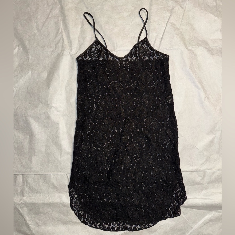 Elegant Black Lace Slip Dress